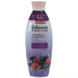 Johnson's Vita Rich gel 750 ml. Frutos rojos Energizante.