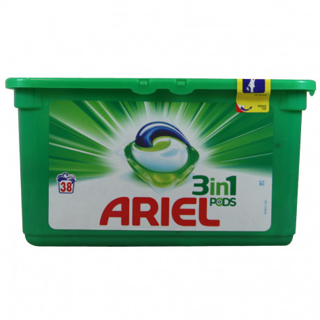 Ariel detergente en cápsulas 3 en 1 - 38 u. Regular.