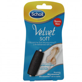 Dr. Scholl Velvet refill electric lime for feet 2 u. Soft.