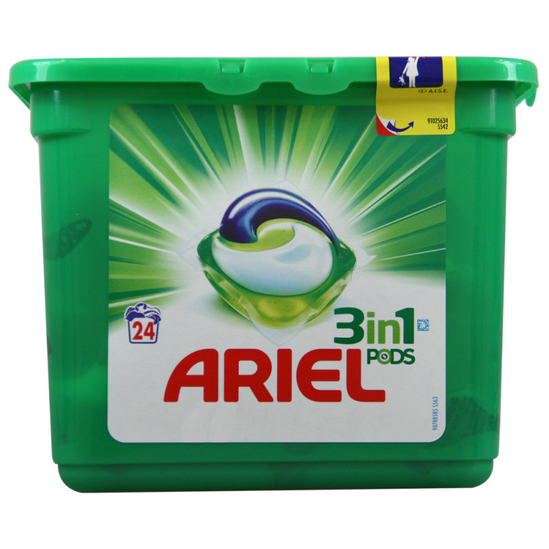 Ariel 3in1 pods antistain 24cap v 0.7176kg l 24g (4015400925330)