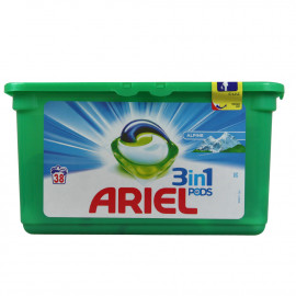Ariel detergent 3 in 1 tabs - 38 u. Alpine.