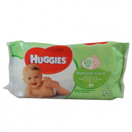 Huggies baby wipes 56 u. Natural Care co Aloe Vera. (box 6 u.)