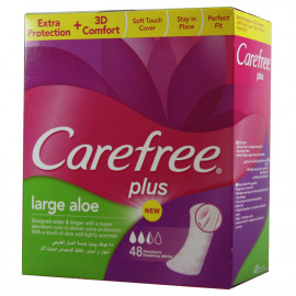 Carefree sanitary towels plus 48 u. Aloe.