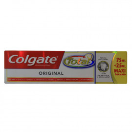 Colgate pasta de dientes 75 + 25 ml. Total Original maxi formato.