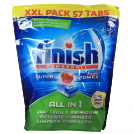 Finish dishwasher powerball tabs 57 u. All in 1 super power lemon.