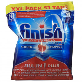 Finish dishwasher powerball tabs 53 u. All in 1 Plus super power.
