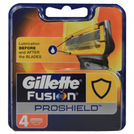 Gillette Fusion Proshield Flexball cuchillas 5 hojas 4 u.