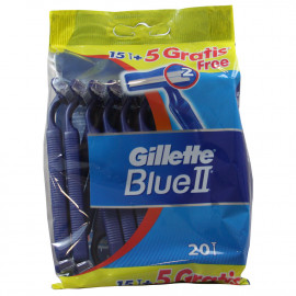 Gillete Blue II maquinilla de afeitar 15+5 u.