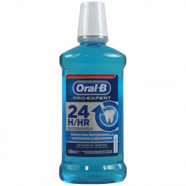 Oral B enjuague bucal 500 ml. Pro-Expert 24 H. Menta fresca.