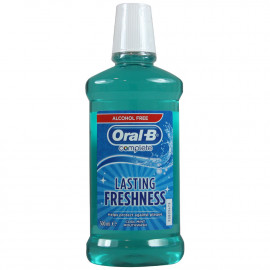 Oral B enjuague bucal 500 ml. Frescor duradero.