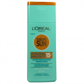 L'Oréal Sublime Sun 200 ml. Protective milk factor 15.