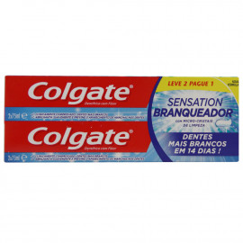 Colgate pasta de dientes 2X75 ml. Blanqueador Sensación.