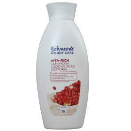 Johnson's Vita Rich loción corporal 400 ml. Flor de granada.