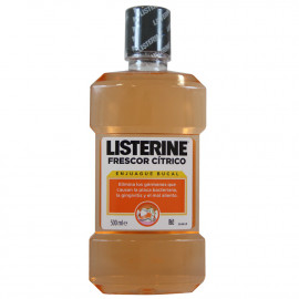 Listerine antiséptico bucal 500 ml. Frescor cítrico.