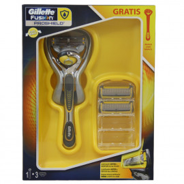 Gillette Fusion Proshield Flexball 1 maquinilla + 3 recambios (caja 10 u.).