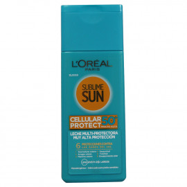 L'Oréal Sublime Sun 200 ml. Leche protectora factor 50.