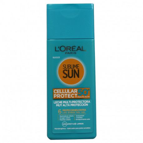 L'Oréal Sublime Sun 200 ml. Moisturizing protective milk factor 50.