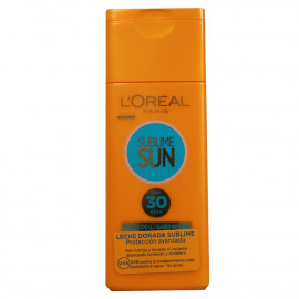 L'Oréal Sublime Sun. 200 ml. Leche protectora factor 30 contra el envejecimiento.