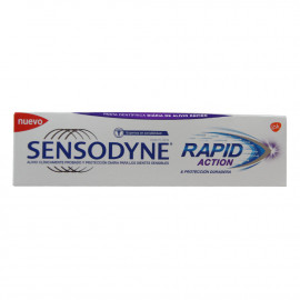 Sensodyne toothpaste 75 ml. Rapid action.