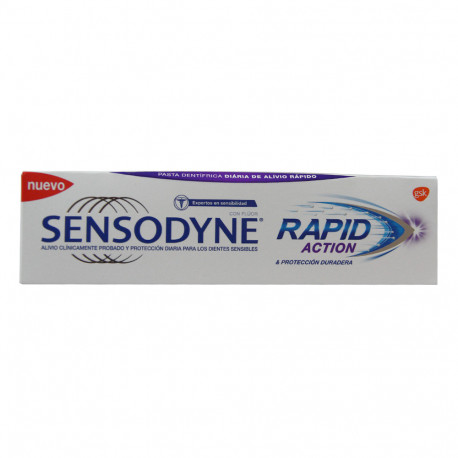 Sensodyne dentífrico 75 ml. Rapid action.