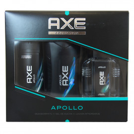 Axe Apollo pack desodorante 150 ml. + gel 250 ml. + loción 100 ml.