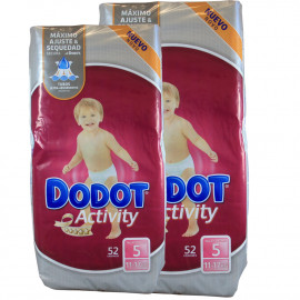 Dodot diapers 104 u. 2x52u. 11-17 kg. Activity size 5.