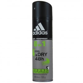 distancia Explícito idioma Adidas spray deodorant 200 ml. 6 en 1 cool & dry 48 h. - Tarraco Import  Export