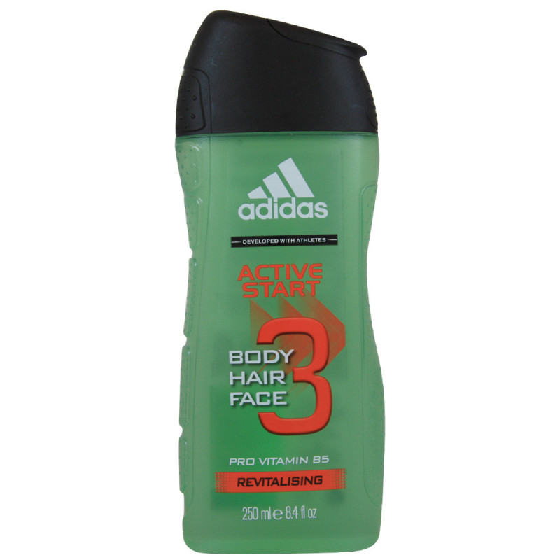 Adidas gel Active Start Revitalizante 3 en 1 cabello, cuerpo y cara. - Tarraco Import Export