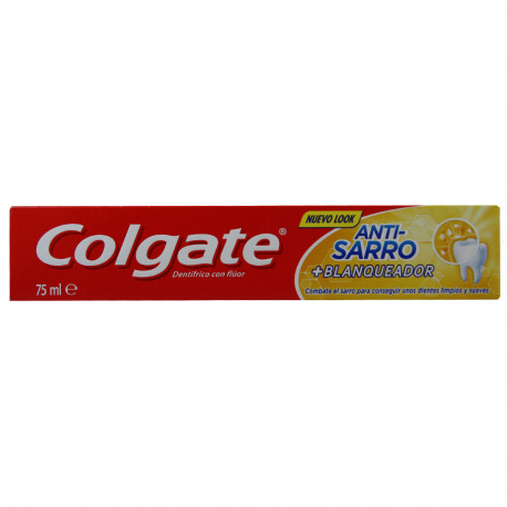 Colgate pasta de dientes 75 ml. Anti-Sarro + Blanqueador.