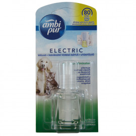 Ambipur ambientador recambio eléctrico 20 ml. Eliminador olores para mascotas.