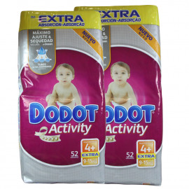 Dodot diapers 104 u. 2x52 u. 9-15 kg. Activity size 4.