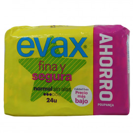 Evax sanitary 24 u. Normal without wings fine & secure.