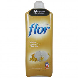 Flor concentrated softener 1,610 ml. Gold and white orchid.