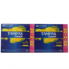 Tampax compak 2X22 u. Regular.