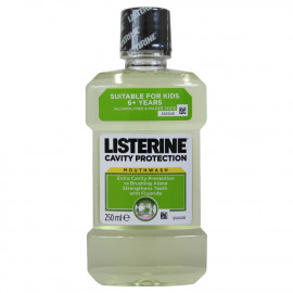 Listerine antiséptico bucal 250 ml. Protección contra la caries. Apto para niños.
