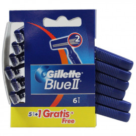 Gillette Blue II maquinilla de afeitar 5 + 1 u. Cartón.