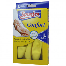 Spontex guantes confort 6u. Talla L.