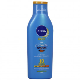 Nivea Sun solar milk 200 ml. Protection 10 Bronzer & protect.