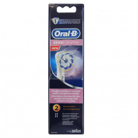 Oral B refill electric toothbrush 2 u. Sensi ultra thin.