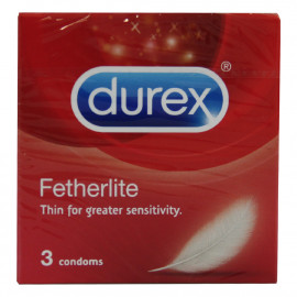 Durex preservativos 3 u. Fetherlite.