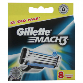 Gillette Mach 3 cuchillas 8 u. (Nacional)