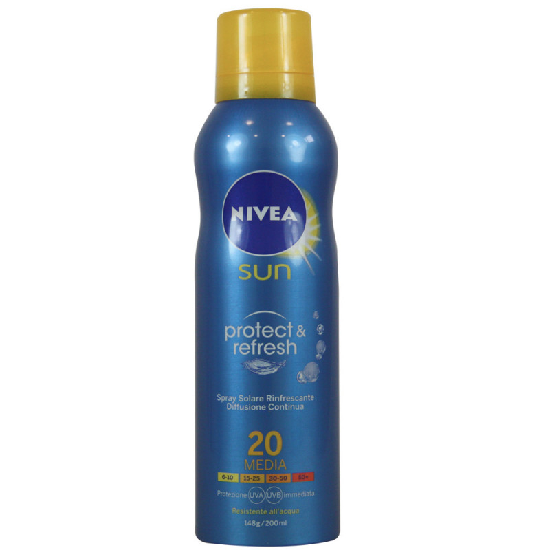 Noodlottig Voorkeur afgewerkt Nivea Sun solar milk spray 200 ml. Protection 20 protects & refresh. -  Tarraco Import Export