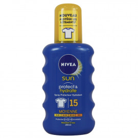 Nivea Sun solar milk spray 200 ml. Protection 15 protect & hydrate.