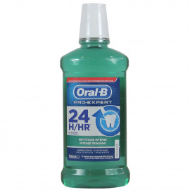 Oral B enjuague bucal 500 ml. Pro-Expert 24H menta dulce.