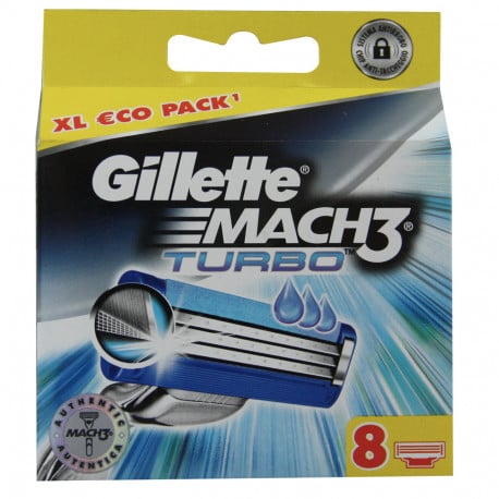 Gillette Mach 3 Turbo blades 8 u.