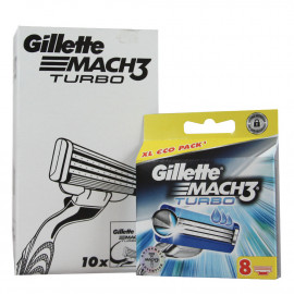 Gillette Mach 3 Turbo blades 8 u. Minibox.