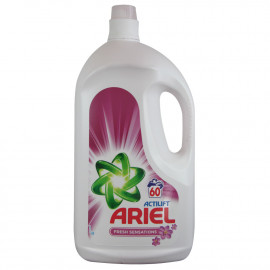 Ariel detergente gel 60 dosis 3,900 l. Sensaciones frescas Actilift.