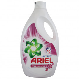 Ariel detergente gel 40 dosis 2,600 l. Sensaciones frescas.