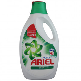 Ariel detergente gel 40 dosis 2,600 l. Original Actilift.