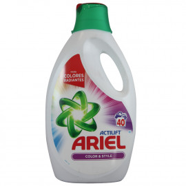 Ariel detergente gel 40 dosis 2,600 l. Color y estilo Actilift.